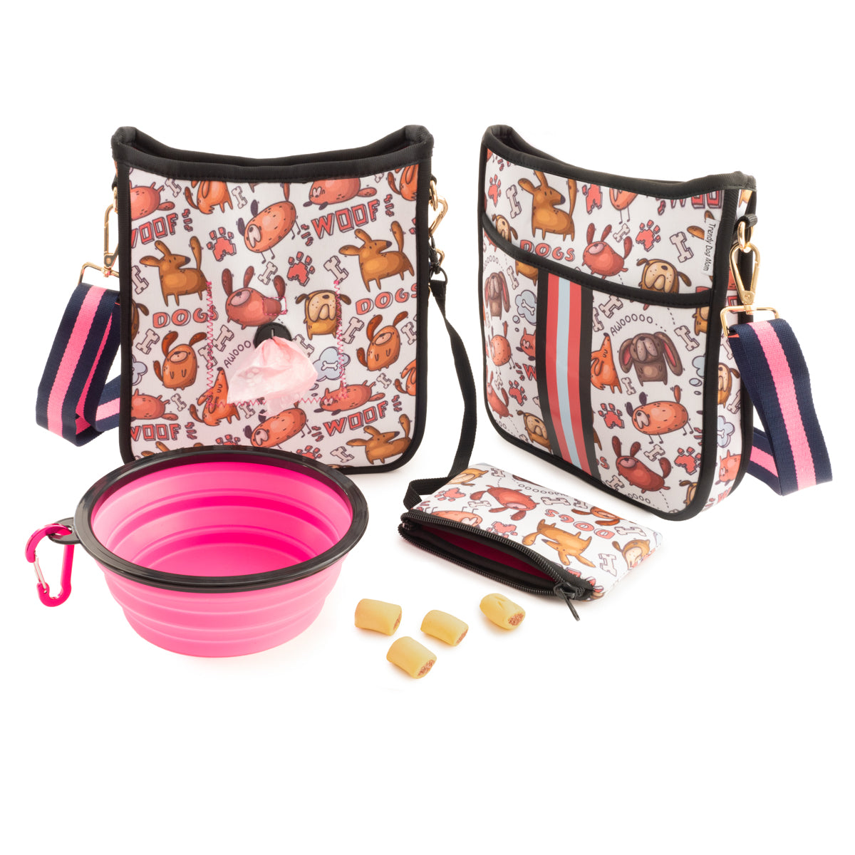 “Woof There It Is” Dog Walking Bag Trendy Dog Mom
